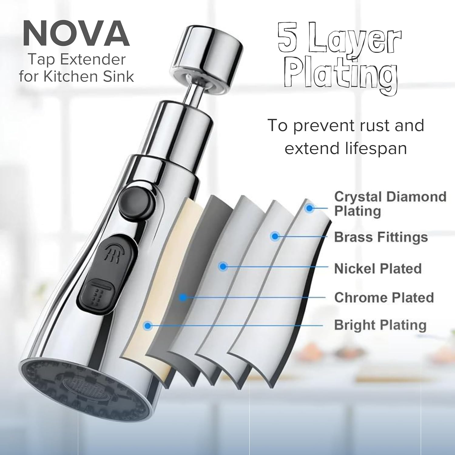 Flexible Faucet with Tap Extension for Convenient Use Upgrade Your Kitchen Sink with Flexible Tap for Easy Access